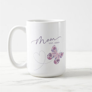 Floral Butterfly Personalised Mum Coffee Mug