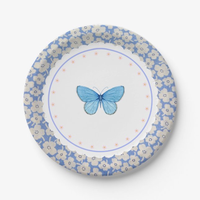 Floral Butterfly Plate Tea Party (Front)