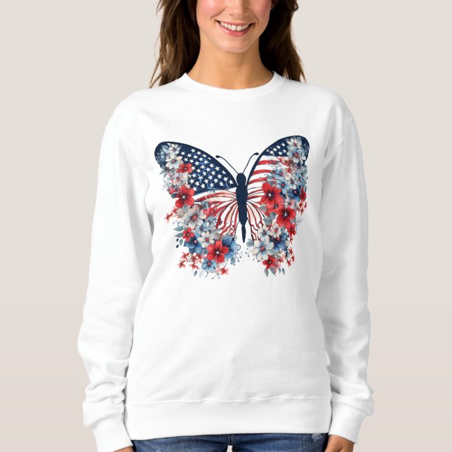 Floral butterfly  sweatshirt (Front)