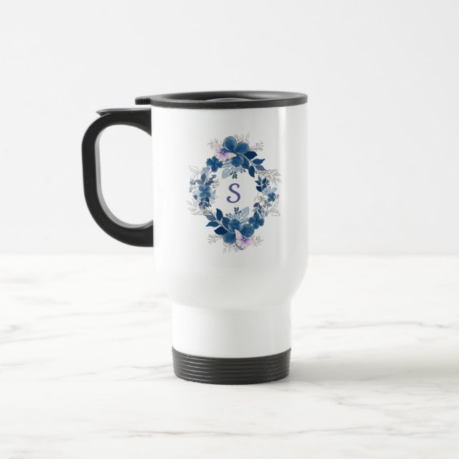 Floral Butterfly Travel Mug (Left)