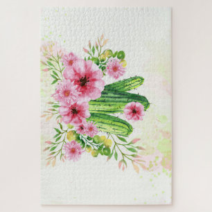 Floral Cactus Jigsaw Puzzle