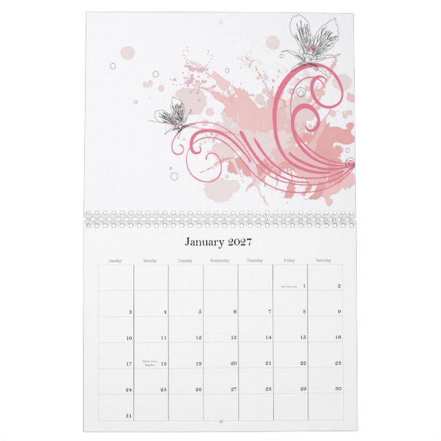 Floral Calendar (Jan 2027)
