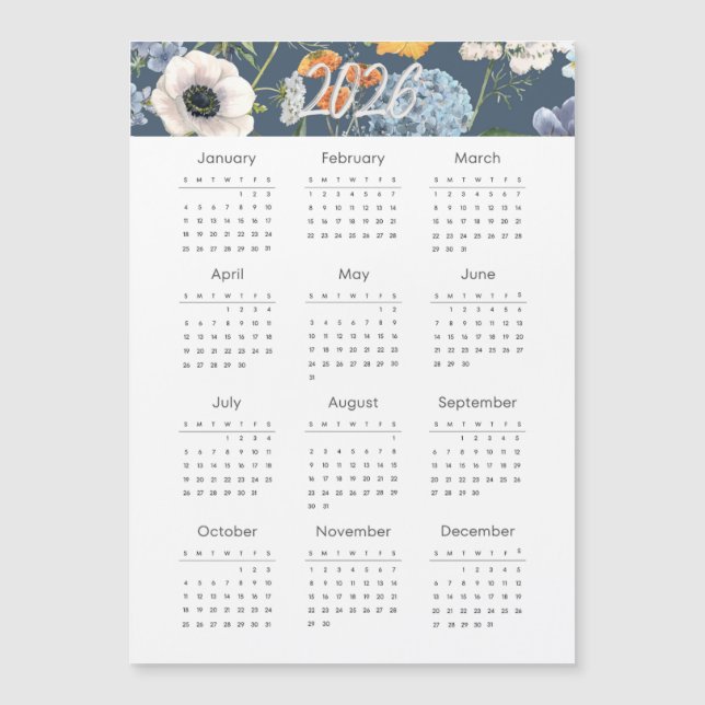 floral calendario 2026 (Front)