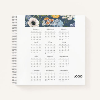 floral calendario 2026 notebook