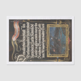 Floral calligraphy apothecary decoupage tissue paper