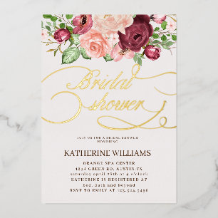 floral calligraphy bridal shower