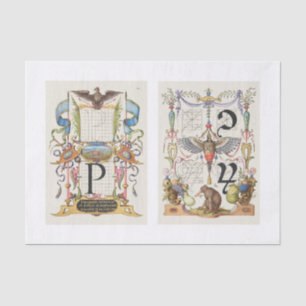 Floral calligraphy garden decoupage tissue paper