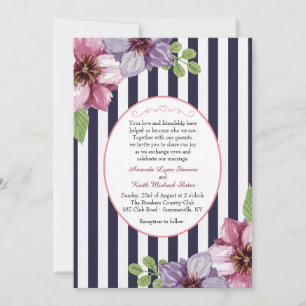 Floral Cameo Invitation