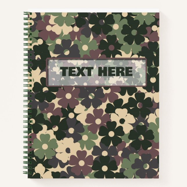 Floral Camouflage  Notebook (Front)