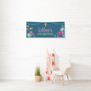 Floral Candle Birthday Banner