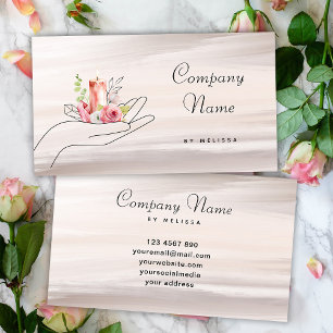 Floral Candle  Business Card