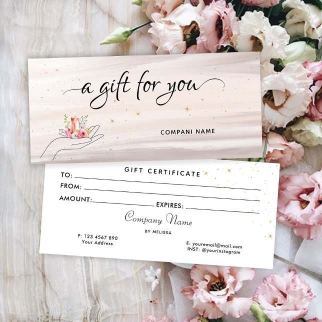 Floral Candle Gift Certificate (Creator Uploaded)