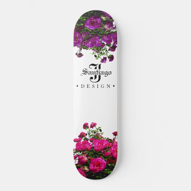 Floral Canvas Skateboard (Front)