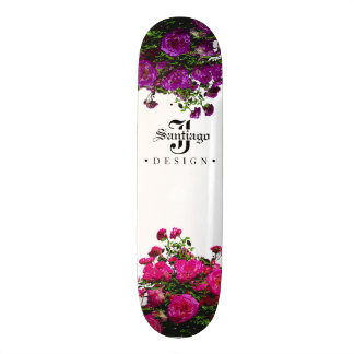 Floral Canvas Skateboard
