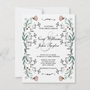 Floral Card for a wedding