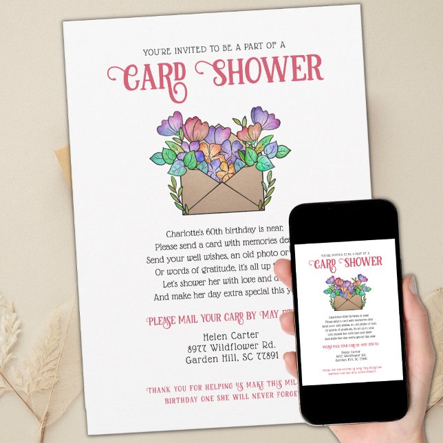 Floral Card Shower by Mail Birthday (Creator Uploaded)