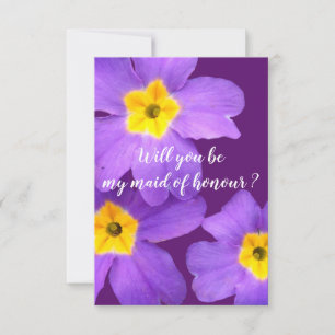 Floral Card , Will you be my maid of honour