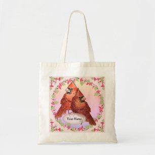 Floral Cardinals Tote Bag