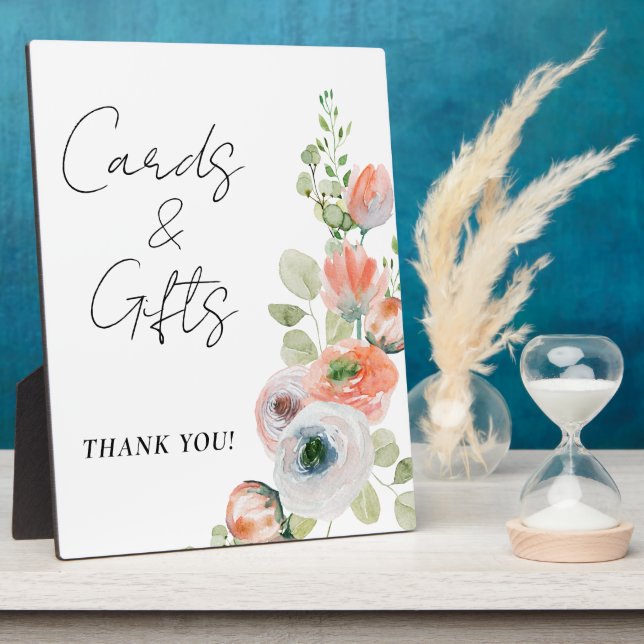 Floral Cards and Gifts Bridal Shower  Plaque (Side)