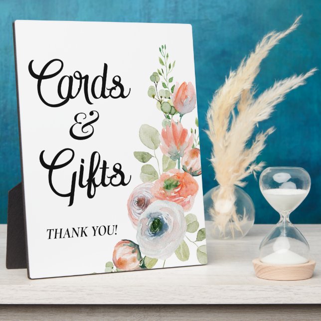 Floral Cards and Gifts Bridal Shower  Plaque (Side)