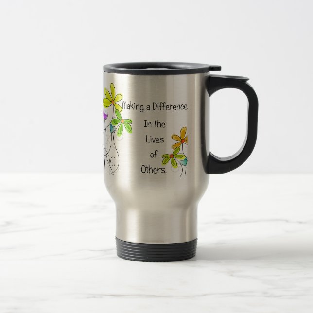 Floral Caregiver Travel Mugs (Right)
