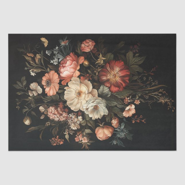 Floral Cascade Decoupage Tissue Paper (Front)