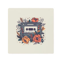 Floral Cassette Tape