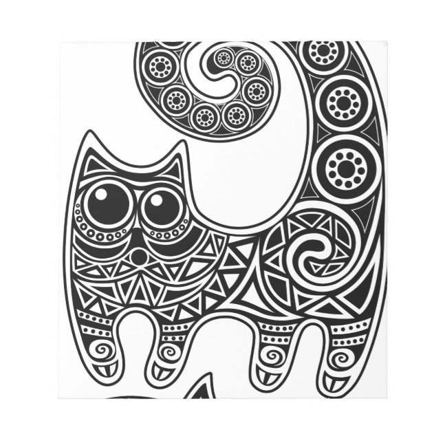 Floral Cat Notepad (Front)