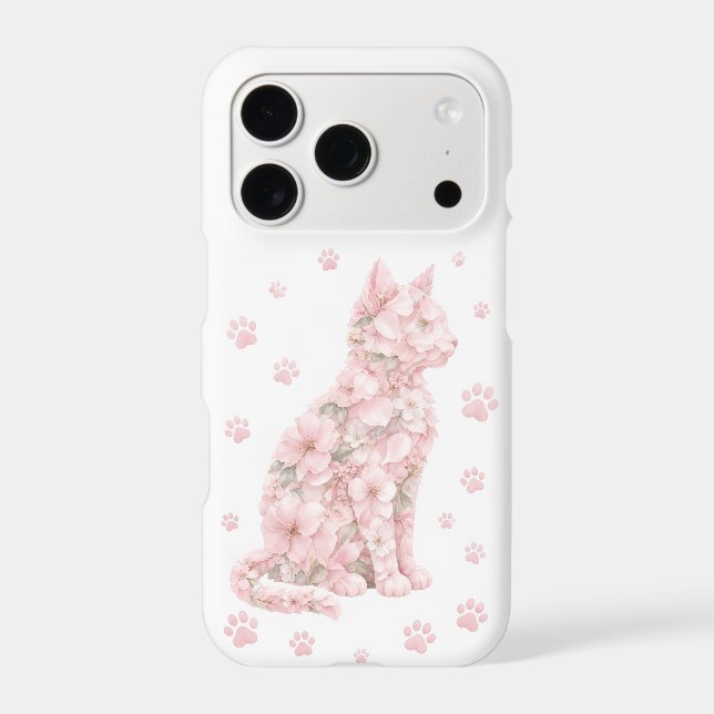 Floral Cat Silhouette (Back)