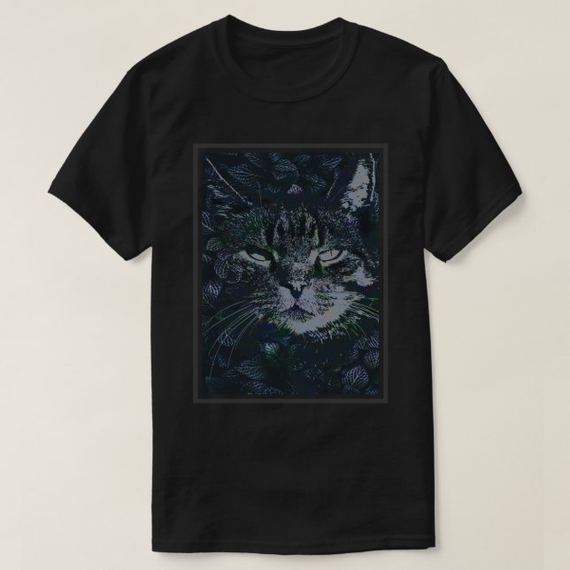 Floral Cat T-Shirt (Design Front)