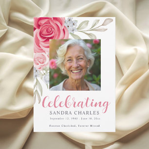 Floral Celebration of Life Funeral Program