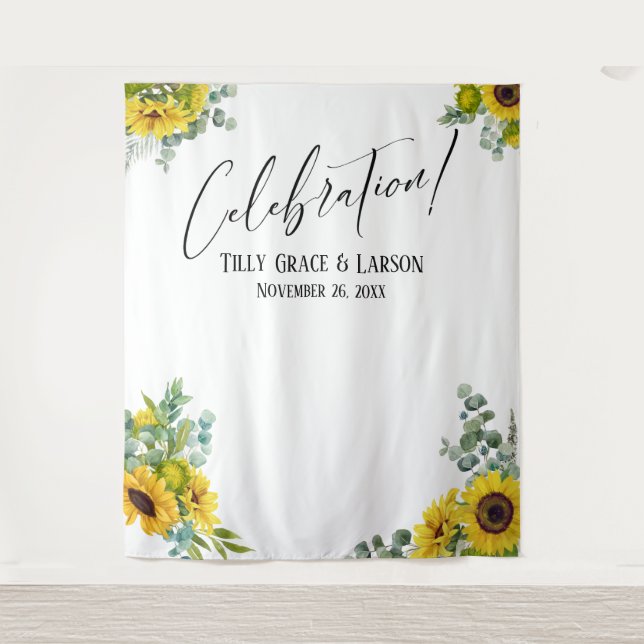 Floral Celebration! Photo Backdrop Tapestry (Front)