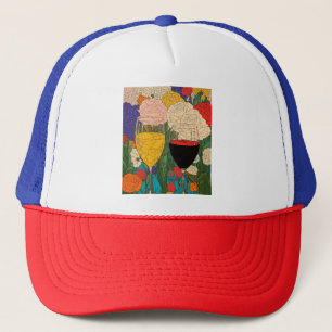 Floral Celebration Wine Glasses - Cheers to Colour Trucker Hat