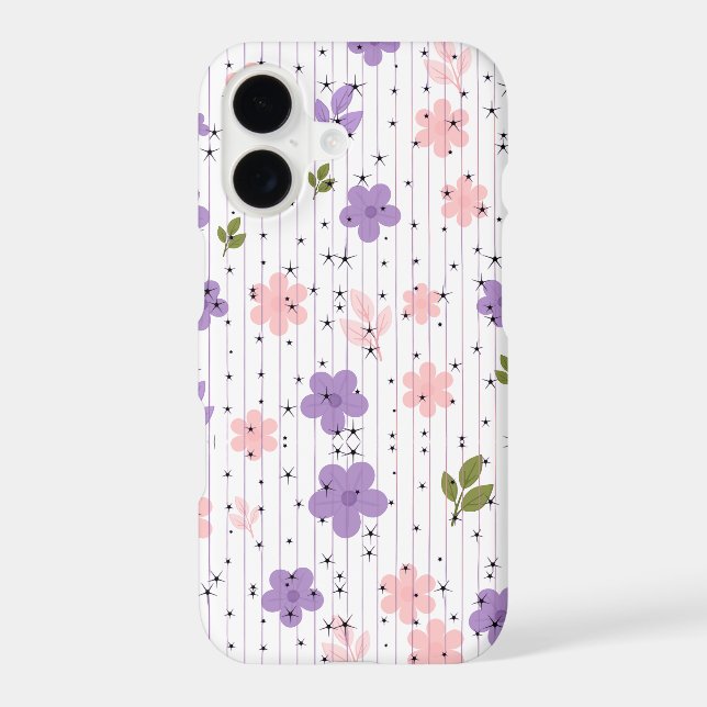 Floral Celestial Stars iPhone Case  (Back)