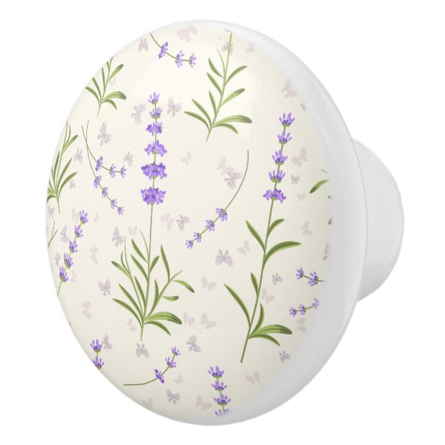 Floral Ceramic Knob (Right)