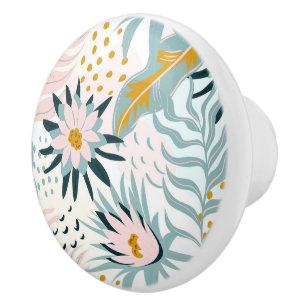  Floral Ceramic Knob
