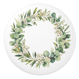 Floral ceramic knobs