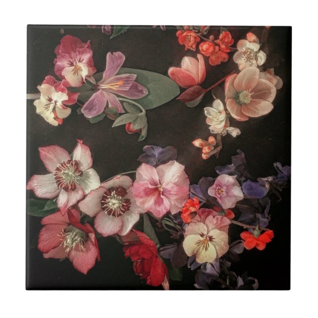 Floral Ceramic Tile  (Front)