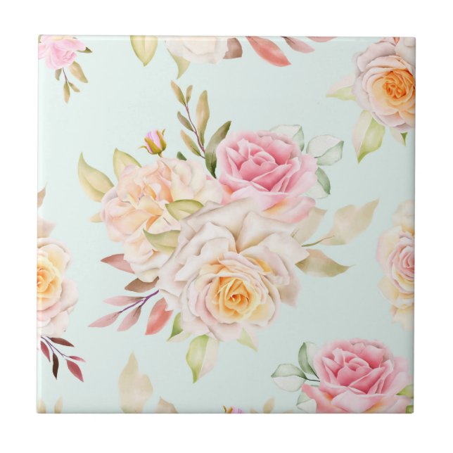 Floral Ceramic Tile (Front)