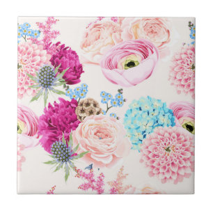 Floral Ceramic Tile