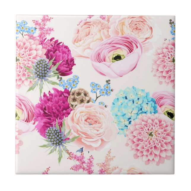 Floral Ceramic Tile (Front)