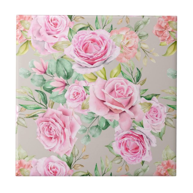 Floral Ceramic Tile (Front)