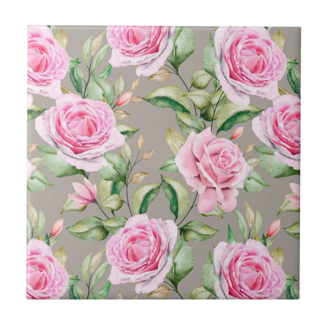 Floral Ceramic Tile (Front)
