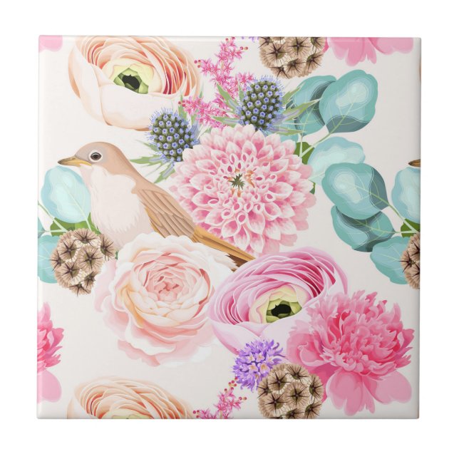 Floral Ceramic Tile (Front)