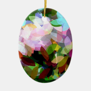 FLORAL CERAMIC TREE DECORATION