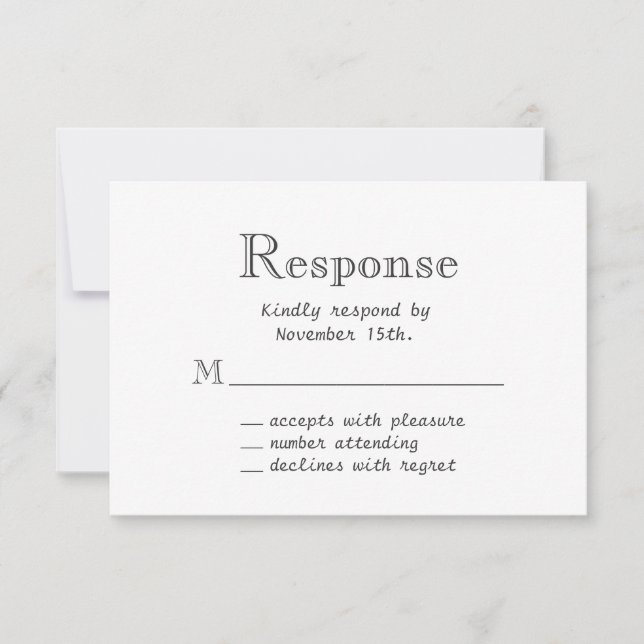 Floral Chalkboard RSVP (Front)