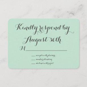 Floral Chalkboard RSVP (mint)