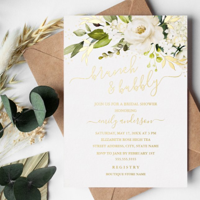 Floral Champagne Brunch And Bubbly Bridal Shower  (Creator Uploaded)
