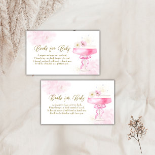Floral Champagne Brunch Bubbly Books Baby Shower  Enclosure Card