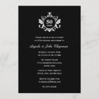 Floral Charm Anniversary or Birthday Invitation